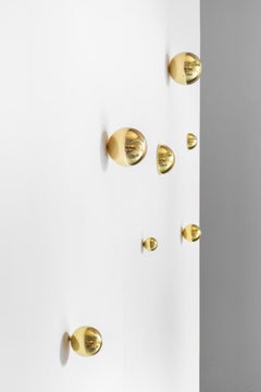 Selfish Spherical Mirrors Polished Brass by decarvalho atelier