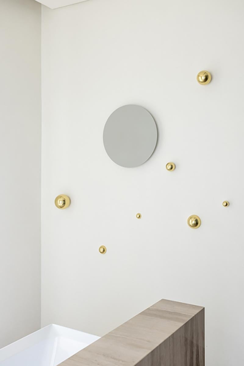 Post-Modern Selfish Spherical Mirrors Polished Nickel by decarvalho atelier For Sale
