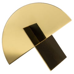 Selfish Table Mirror Large Polished Nickel by decarvalho atelier