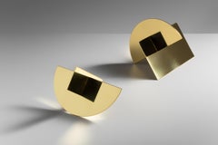 Selfish Table Mirror Large Polished Nickel by decarvalho atelier