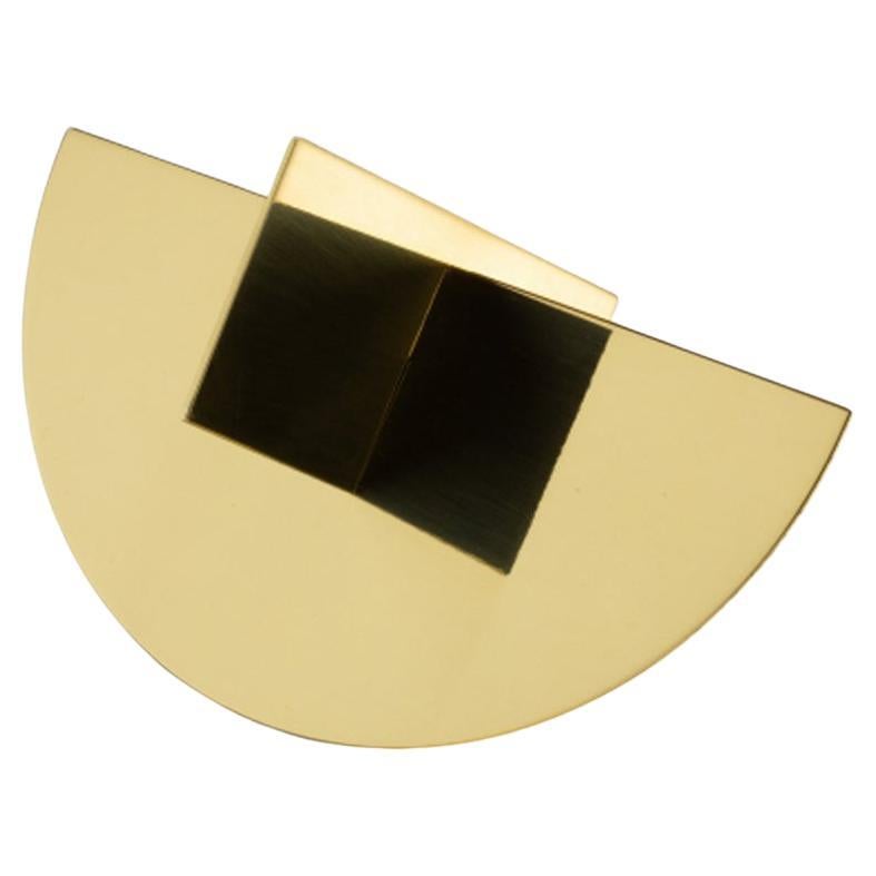 Selfish Table Mirror Small Polished Brass by decarvalho atelier