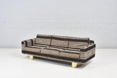 Selig 1970's Sofa on Brass Plinth Bases