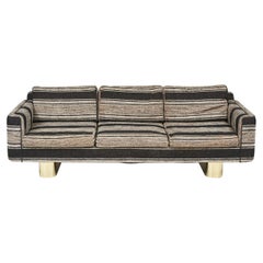 Selig 1970's Sofa on Brass Plinth Bases