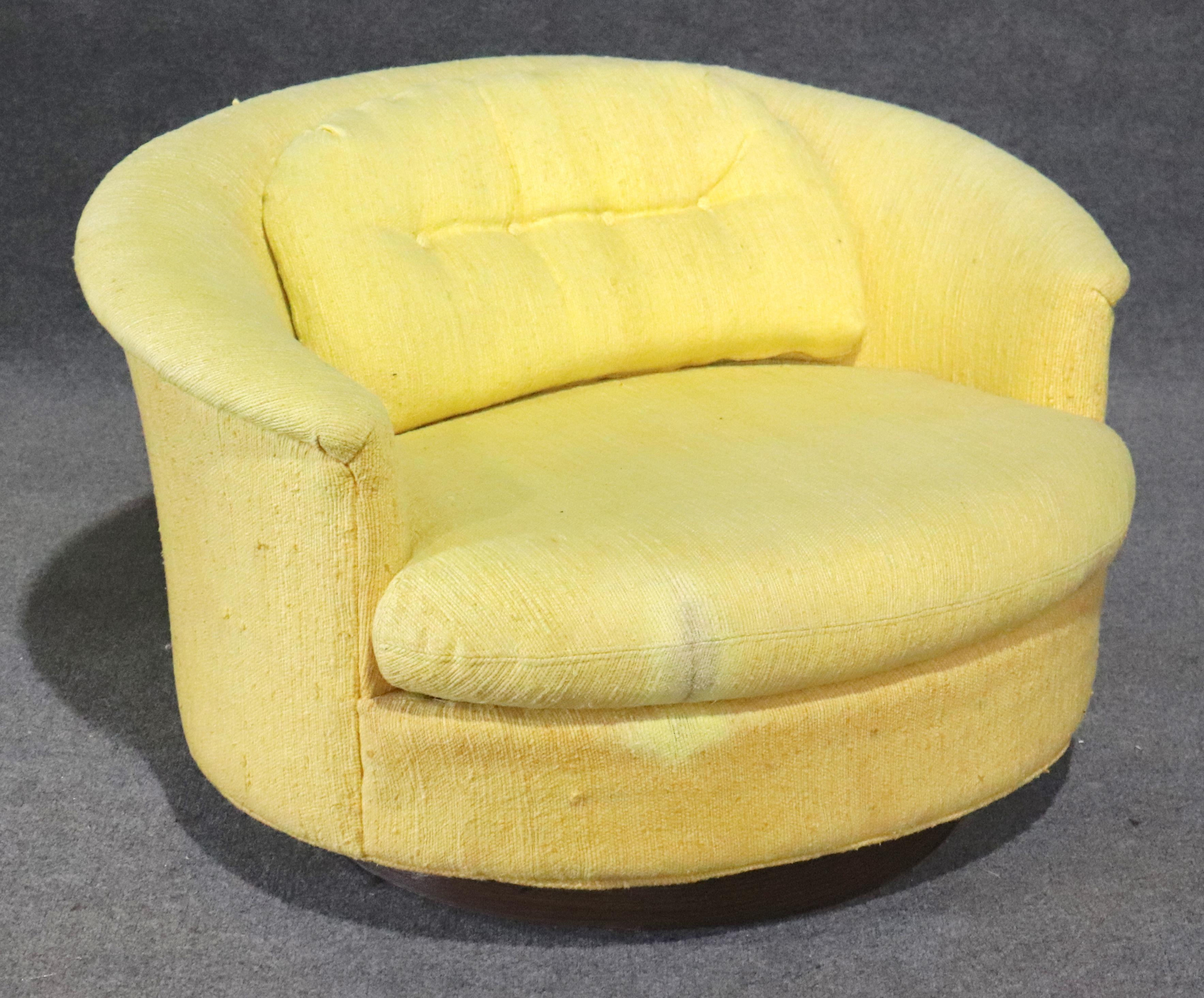 Round club chair by Selig for their 