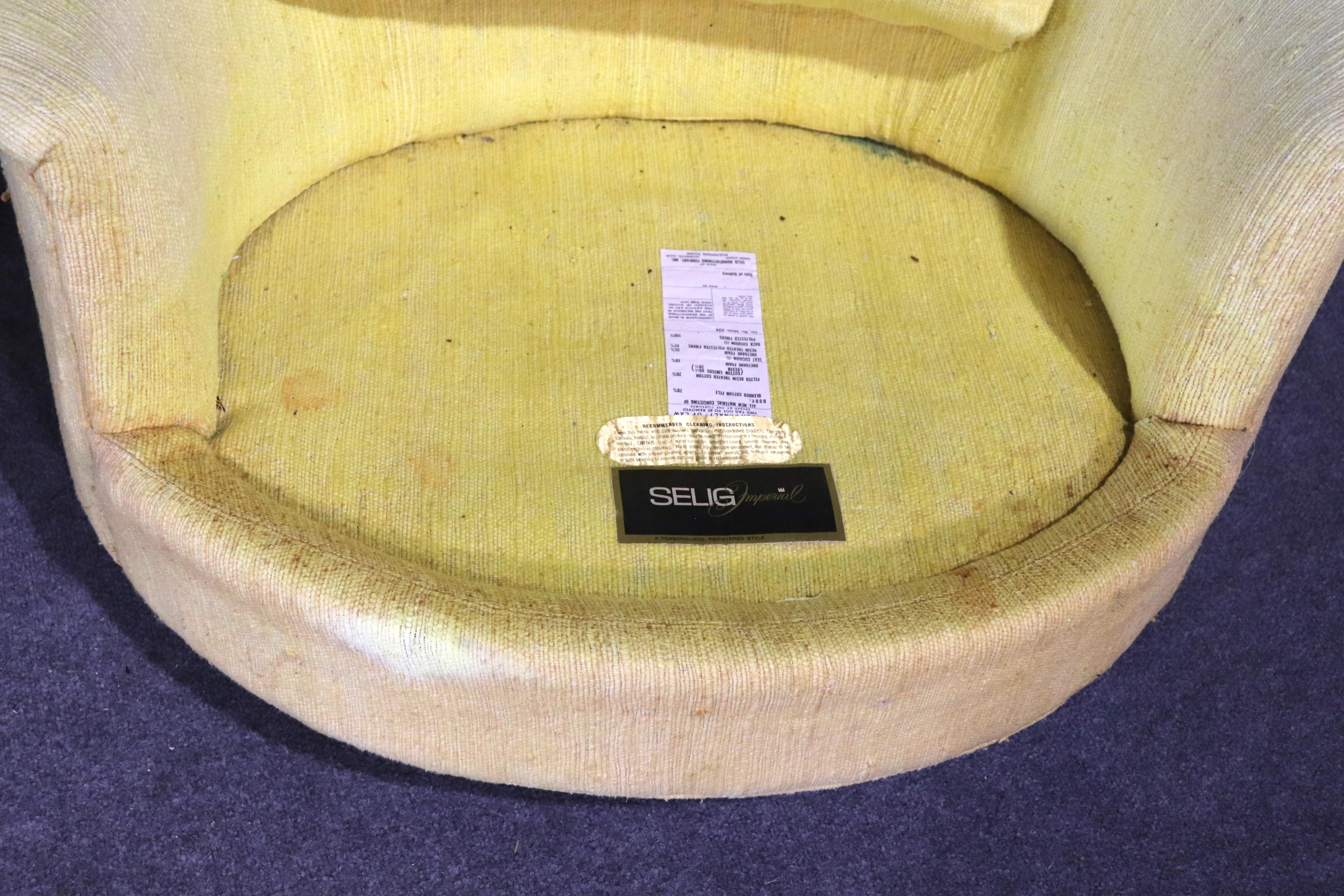 Fabric Selig Imperial Barrel Chair For Sale