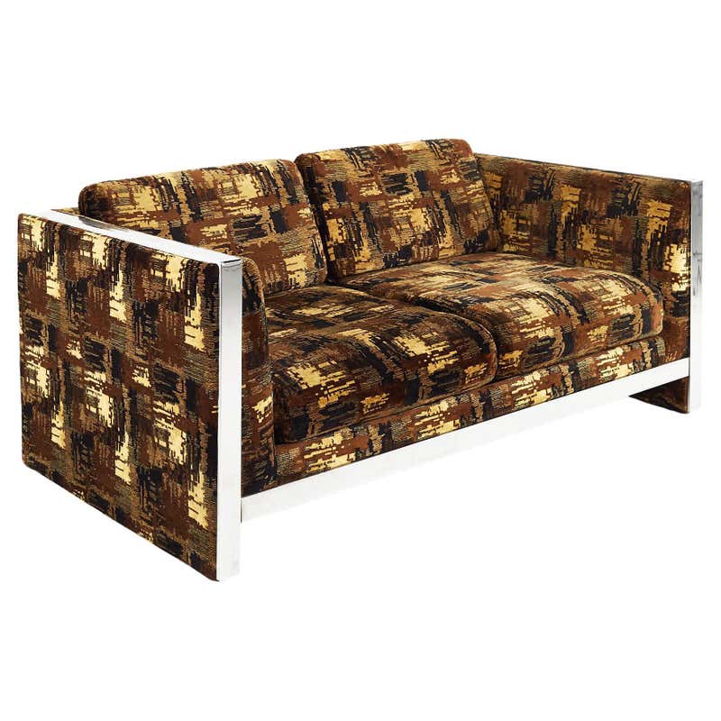 Mid-Century Clam Shell Loveseat For Sale at 1stDibs | clam shell couch ...