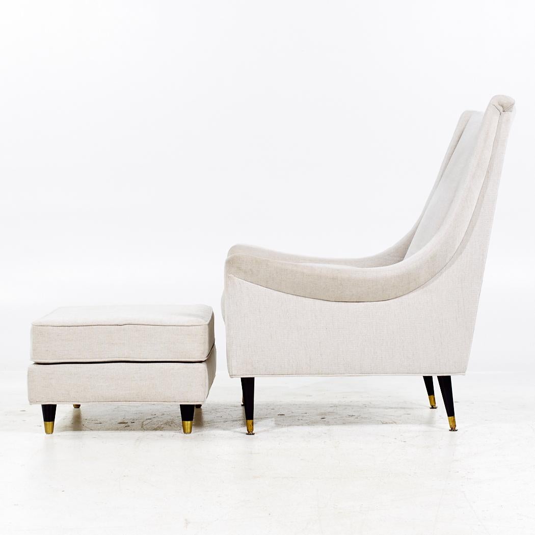 Selig Mid Century Lounge Chair and Ottoman (chaise longue et pouf) en vente 1