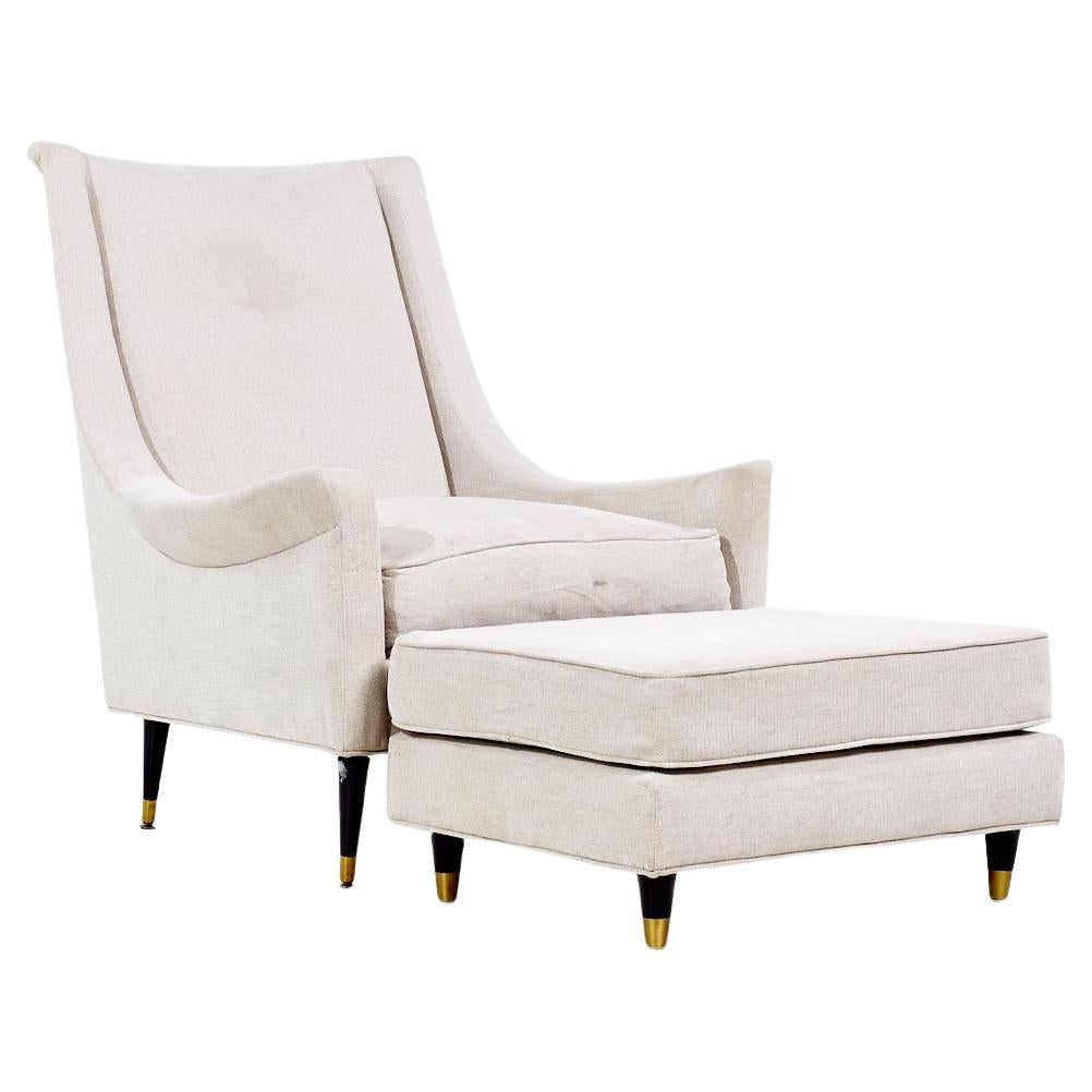 Selig Mid Century Lounge Chair and Ottoman (chaise longue et pouf) en vente