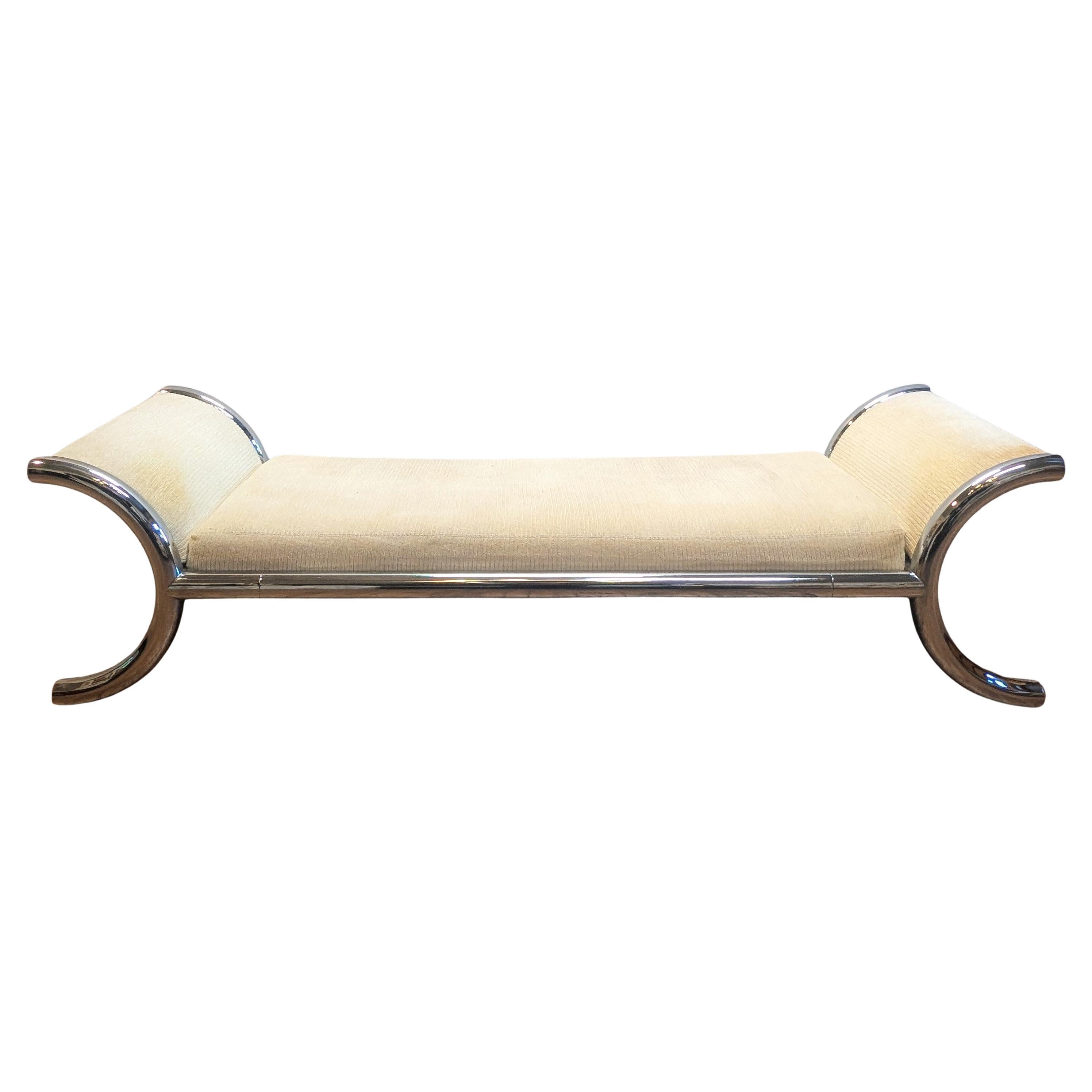 Cama de día con banco cromado Selig Mid Century Modern