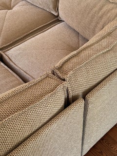 Selig Modular Sofa in Brown Jacquard Upholstery, 6 Elements, 1970s