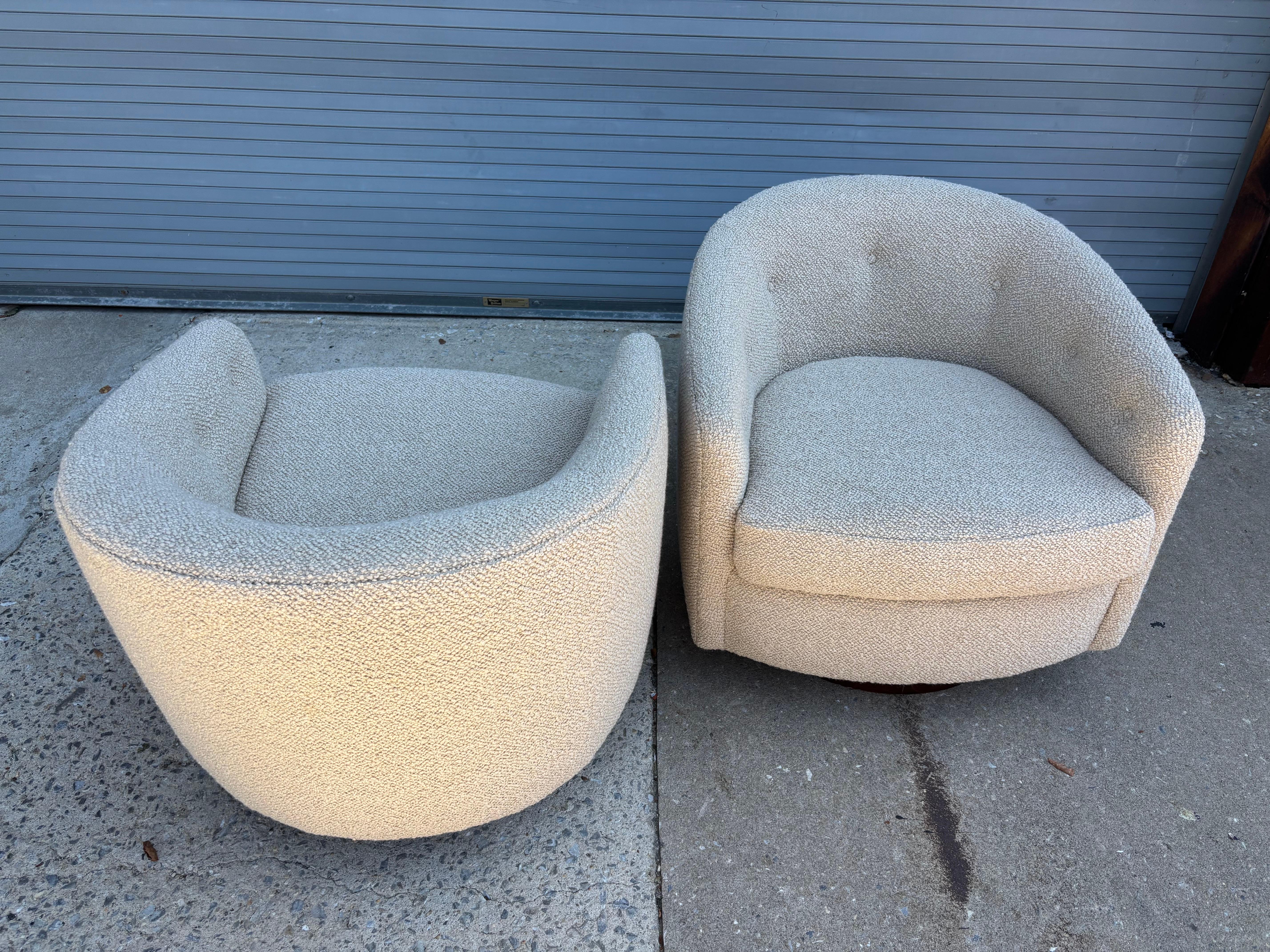 Mid-Century Modern Chaises longues pivotantes Selig en vente