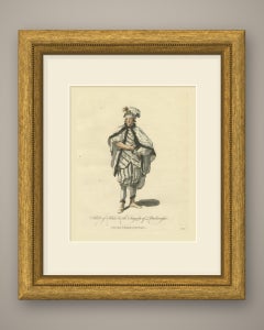 Selim in the Tragedy of Barbarossa, Georgian Stage Costume, Jefferys Print, 1757