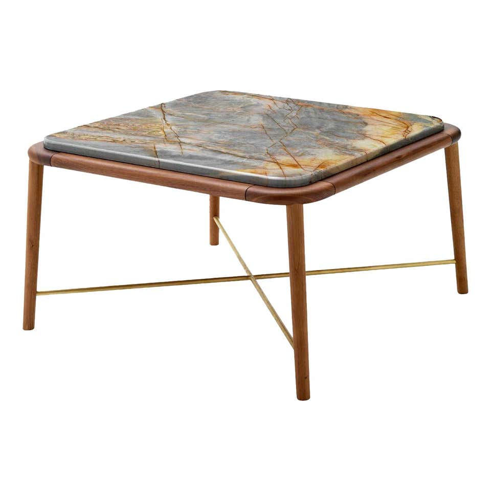 Medium Sing Sing Square Table in Bronze Finish by Fabio Bortolani and ...