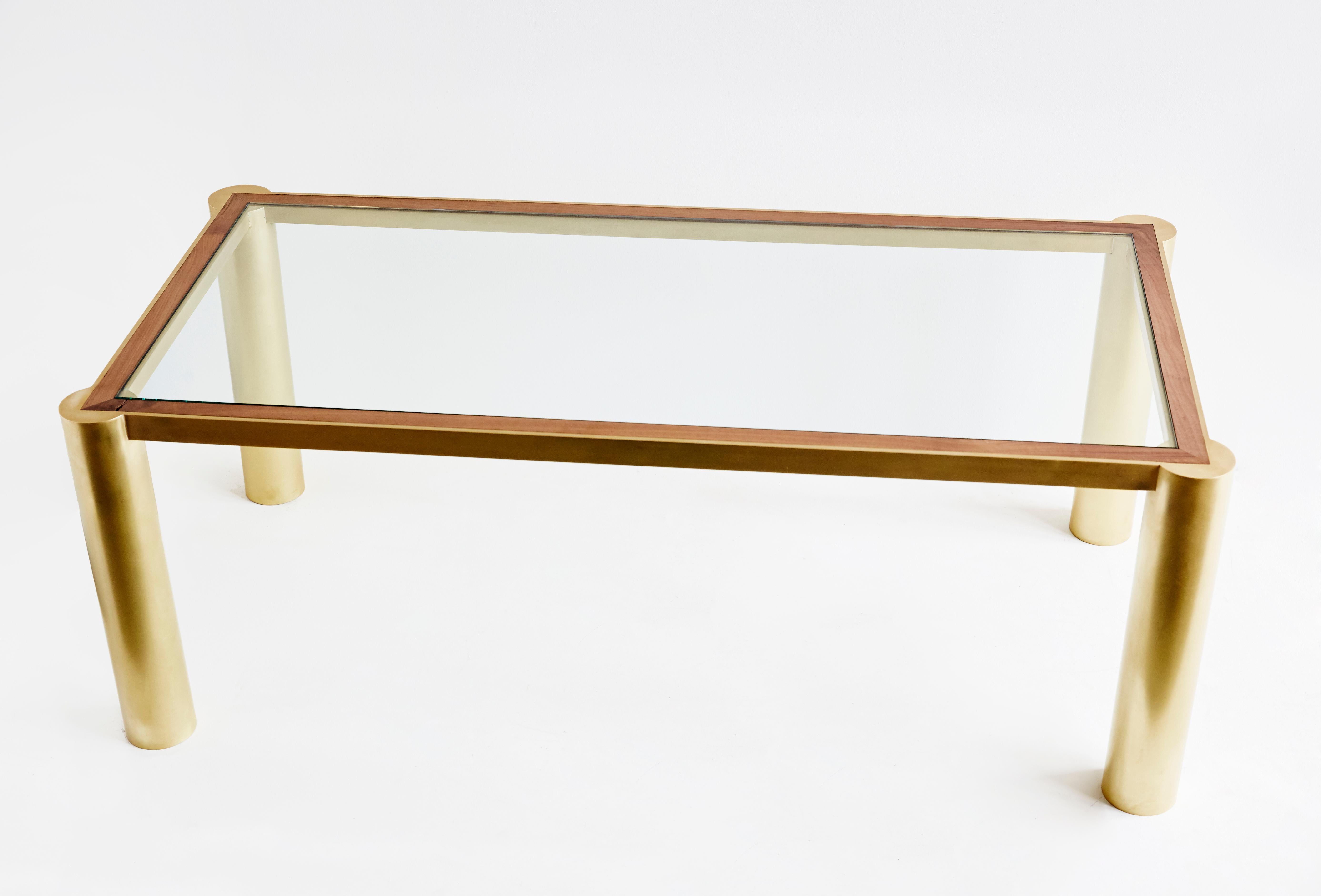 American Seline Table in Walnut and Brass by Cam Crockford