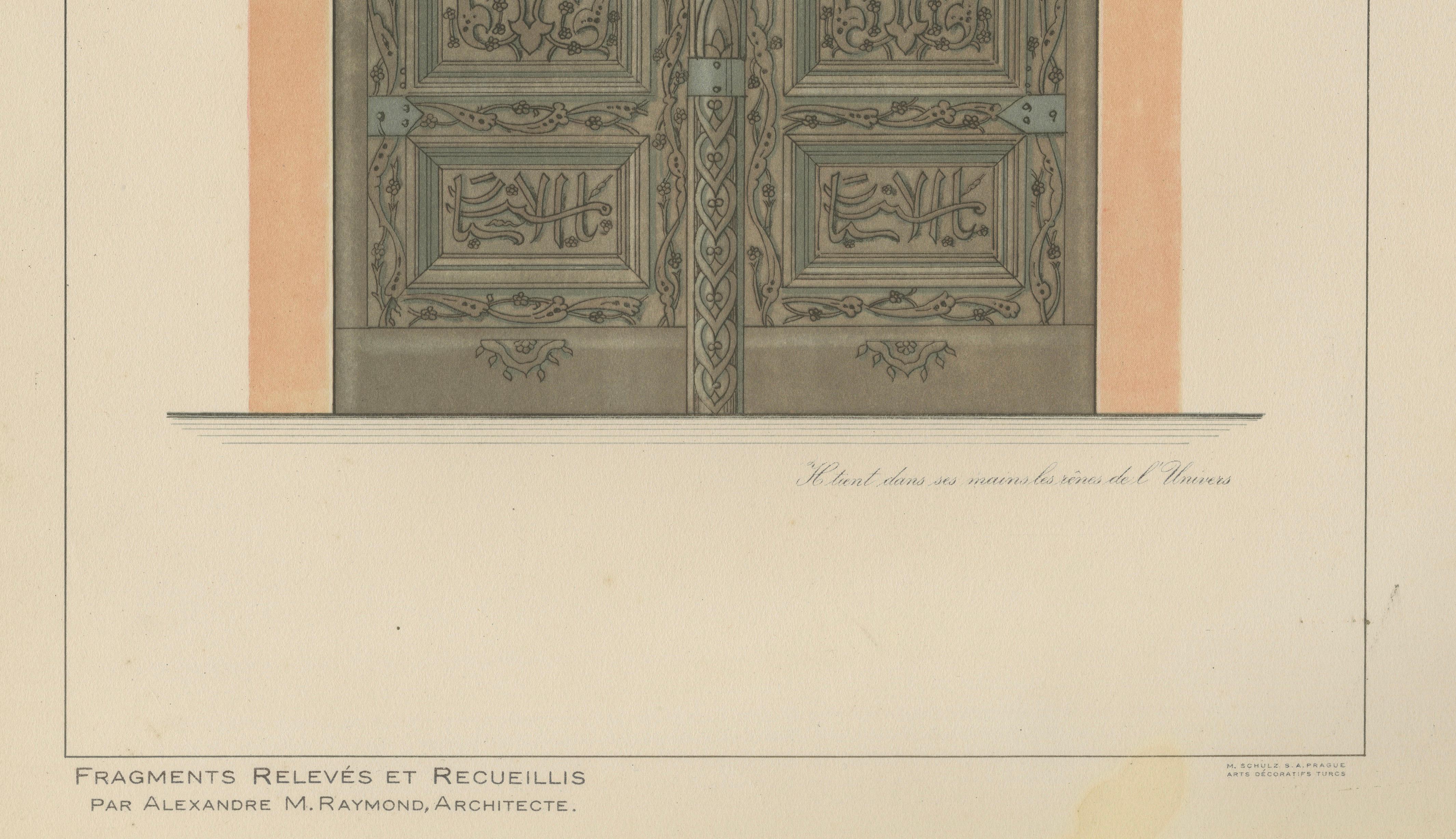 Seljuk Carved Wooden Door from Konya, Islamic Architecture, Raymond 1924