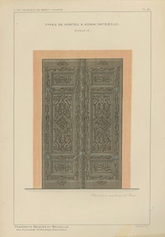 Seljuk Carved Wooden Door from Konya, Islamic Architecture, Raymond 1924