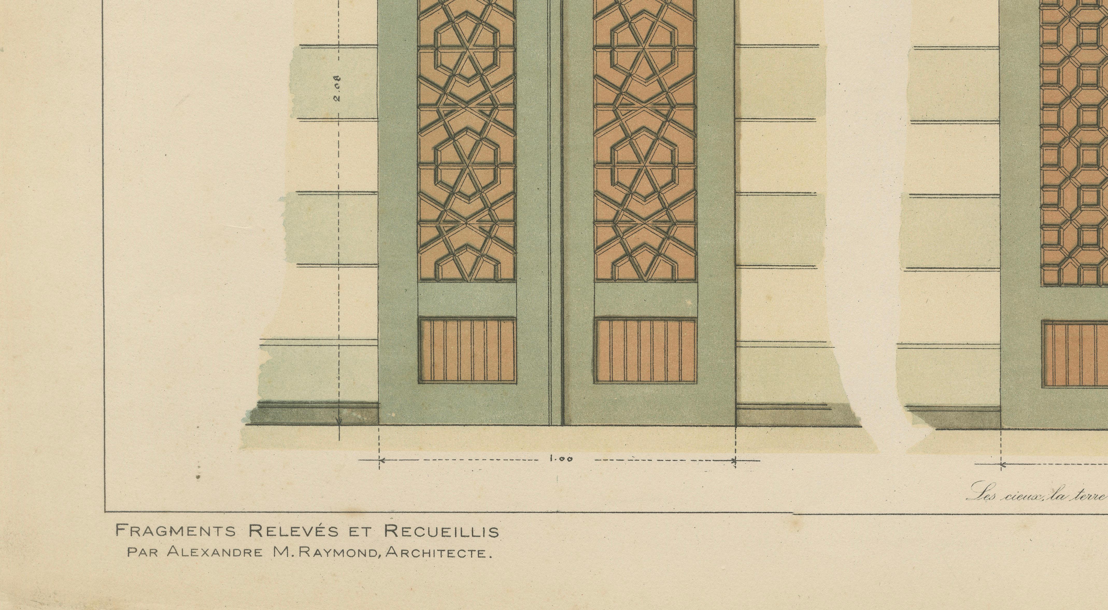 Seljuk Geometric Door Designs of Konya, Islamic Architecture, Raymond 1924