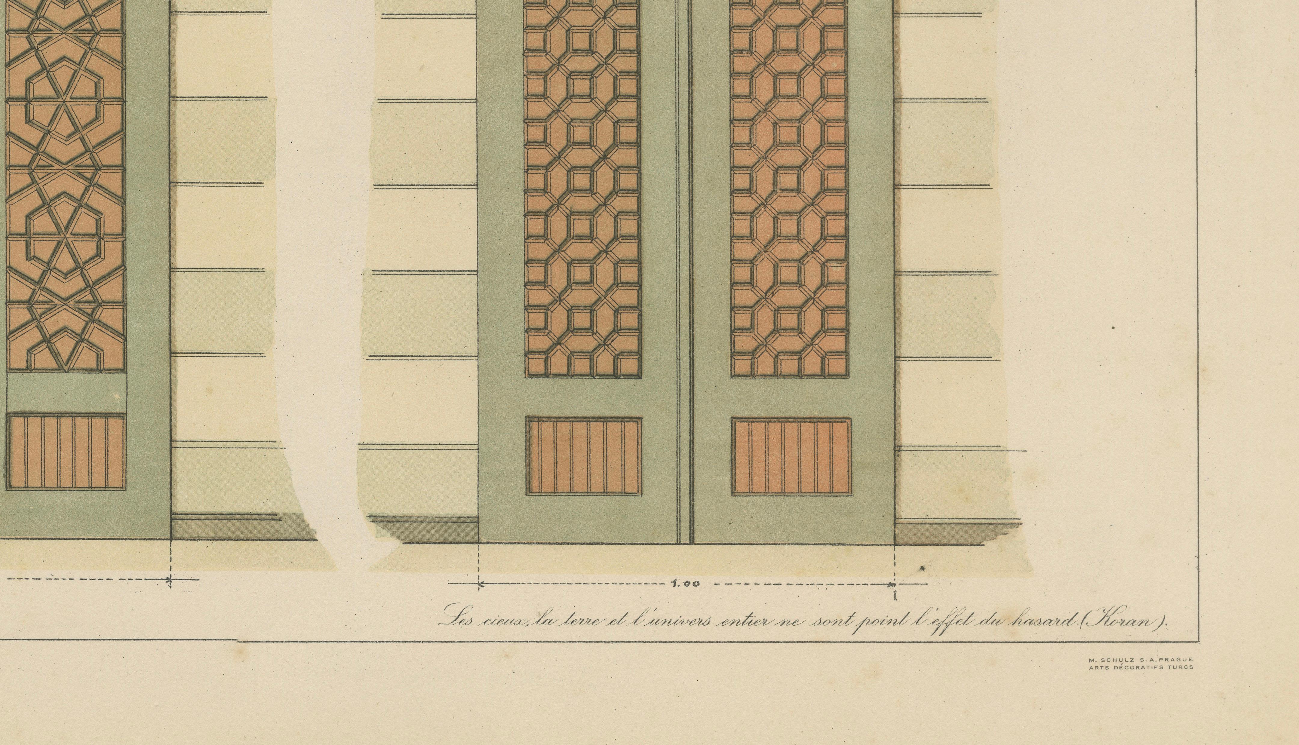 Seljuk Geometric Door Designs of Konya, Islamic Architecture, Raymond 1924
