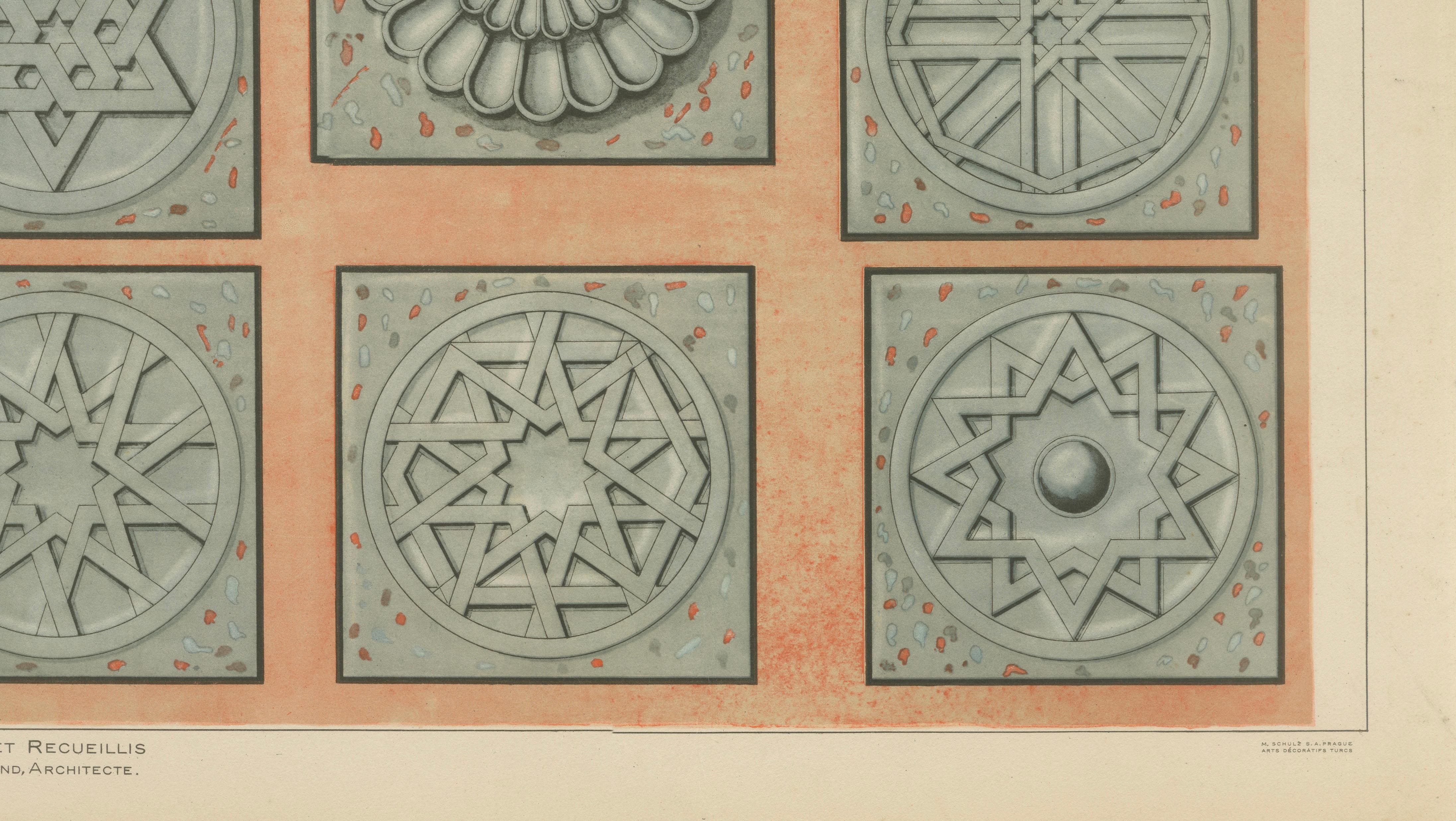 Seljuk Rosette Designs from Akşehir Mosque Portal, Raymond, c. 1924