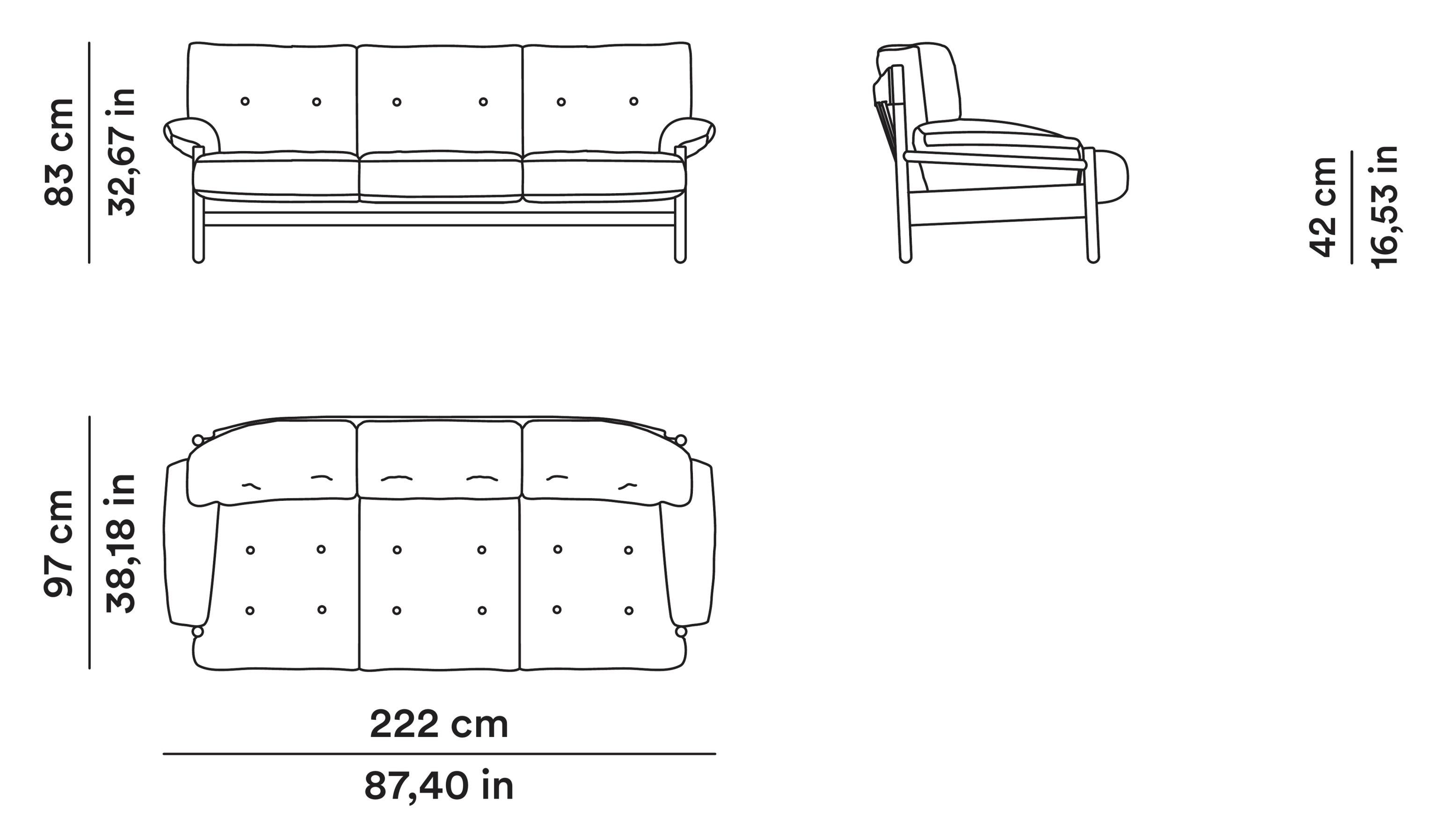 Sella - Sofa in leather by Carlo de Carli for Tacchini For Sale 4