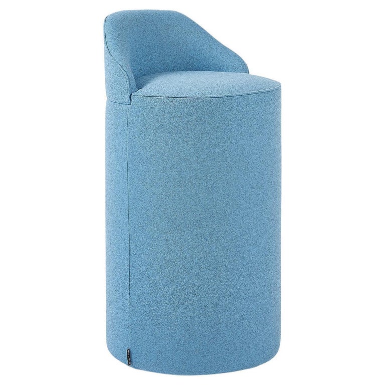 Sella Tall Light Blue Pouf For Sale at 1stDibs