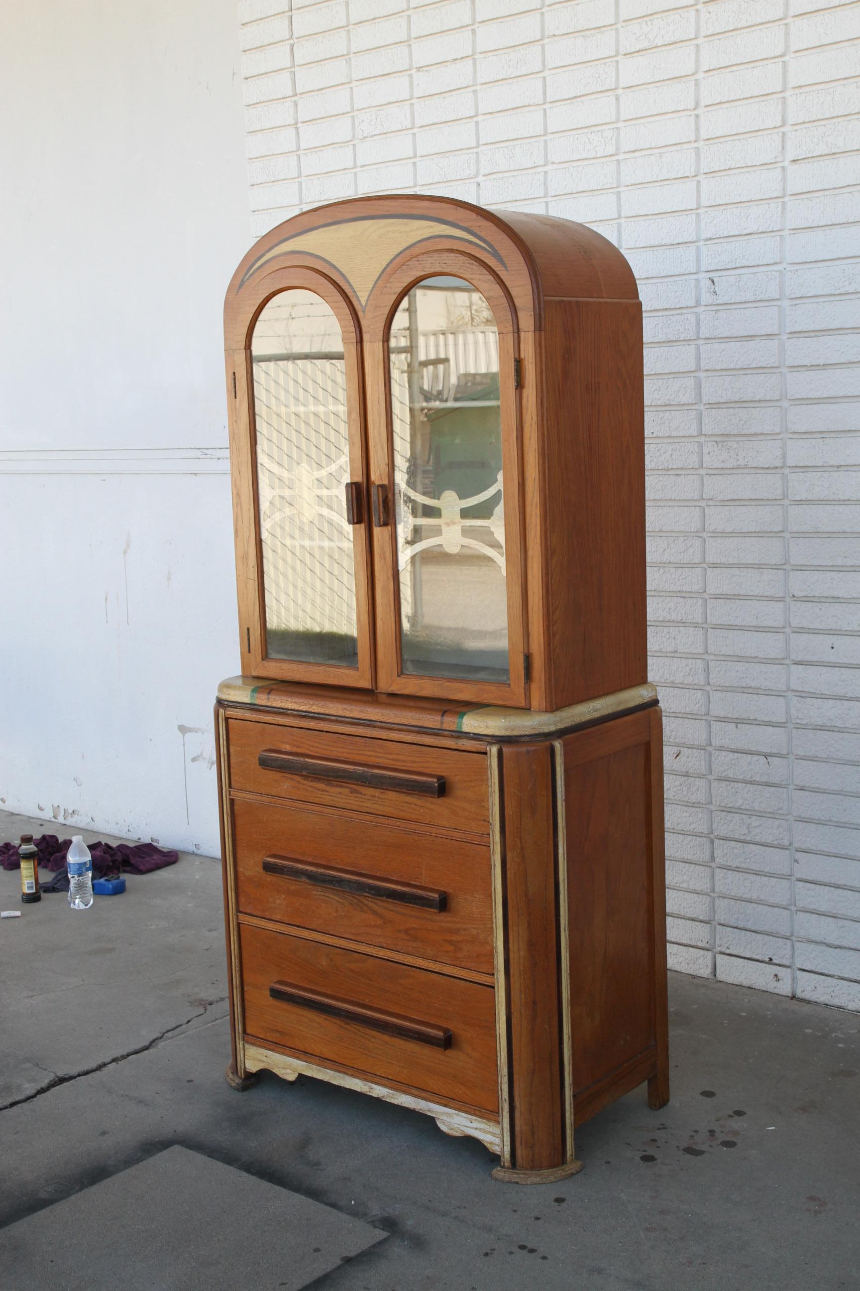 Legno Sellers Mobile da cucina Art Deco in vendita