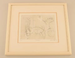 Selma Daffre, Listed Brazilian Artist, Collograph on Paper, "Linhas"