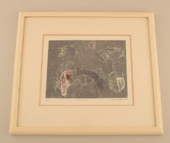 Selma Daffre, Artista brasileña catalogada, Colografía sobre papel, "Linhas"