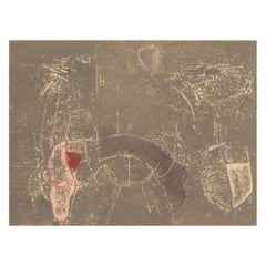 Selma Daffre, brasilianische Künstlerin, Collograph auf Papier, „Linhas““