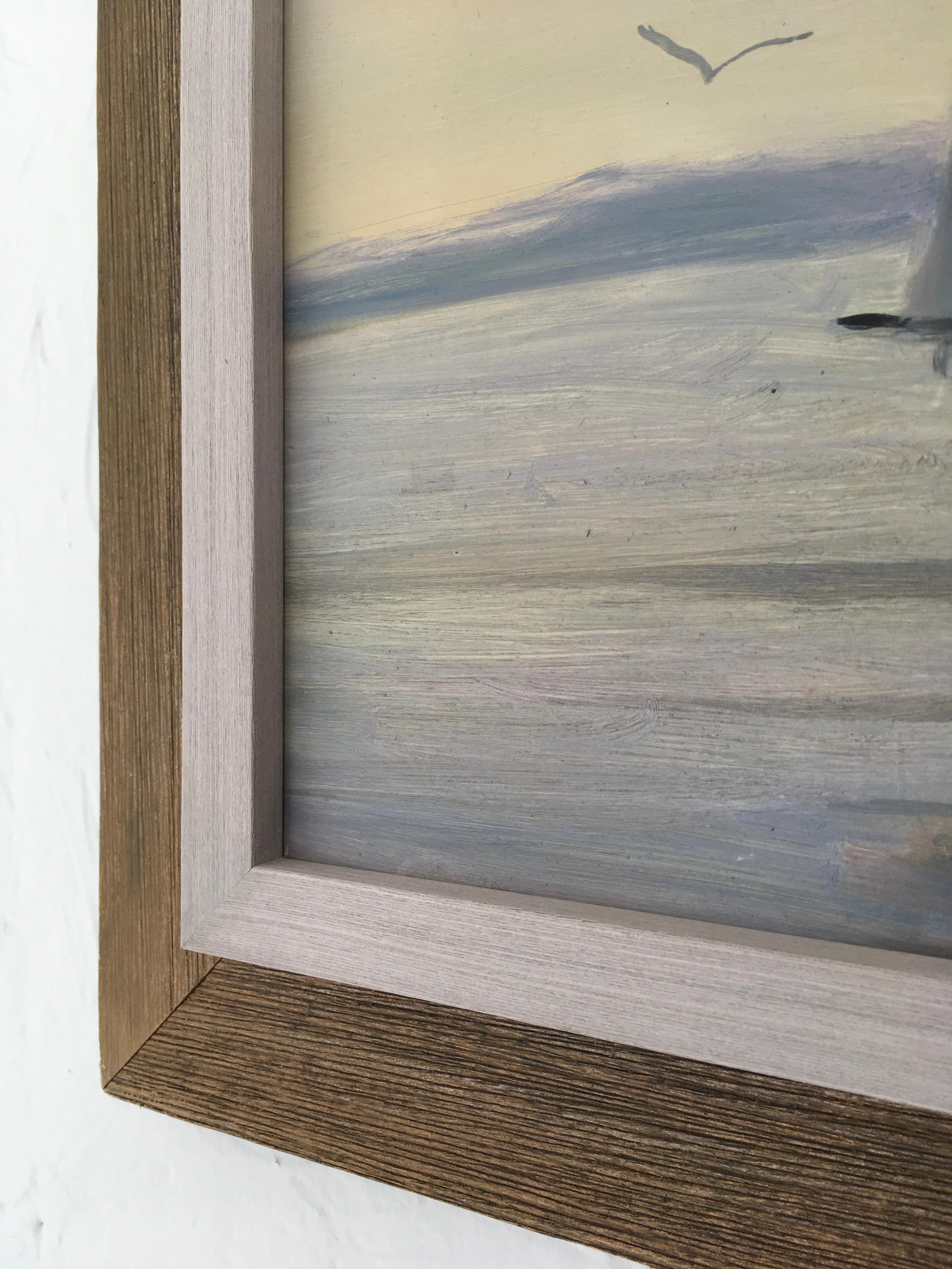 'Impressionist Harbor Scene', By Selma J Cubell, Oil on Panel 3