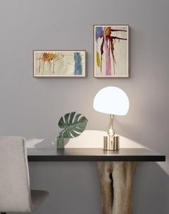 Peinture abstraite « abstraite Ladybug and Flower » de 1965