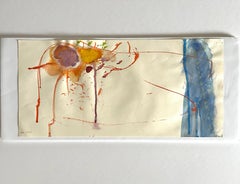Peinture abstraite « abstraite Ladybug and Flower » de 1965