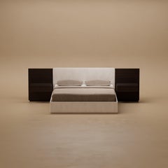 Selma Upholstered Walnut Bed by Lusano