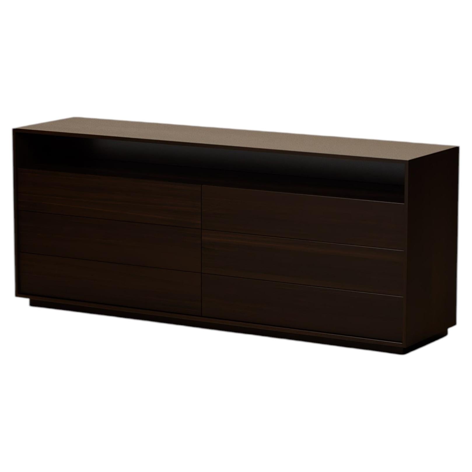 Selma Walnut Dresser by Lusano For Sale