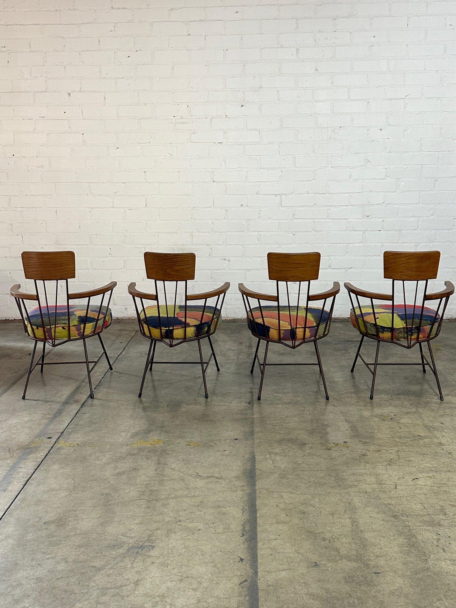 Iron Selrite Dining Chairs- Set of 4 For Sale
