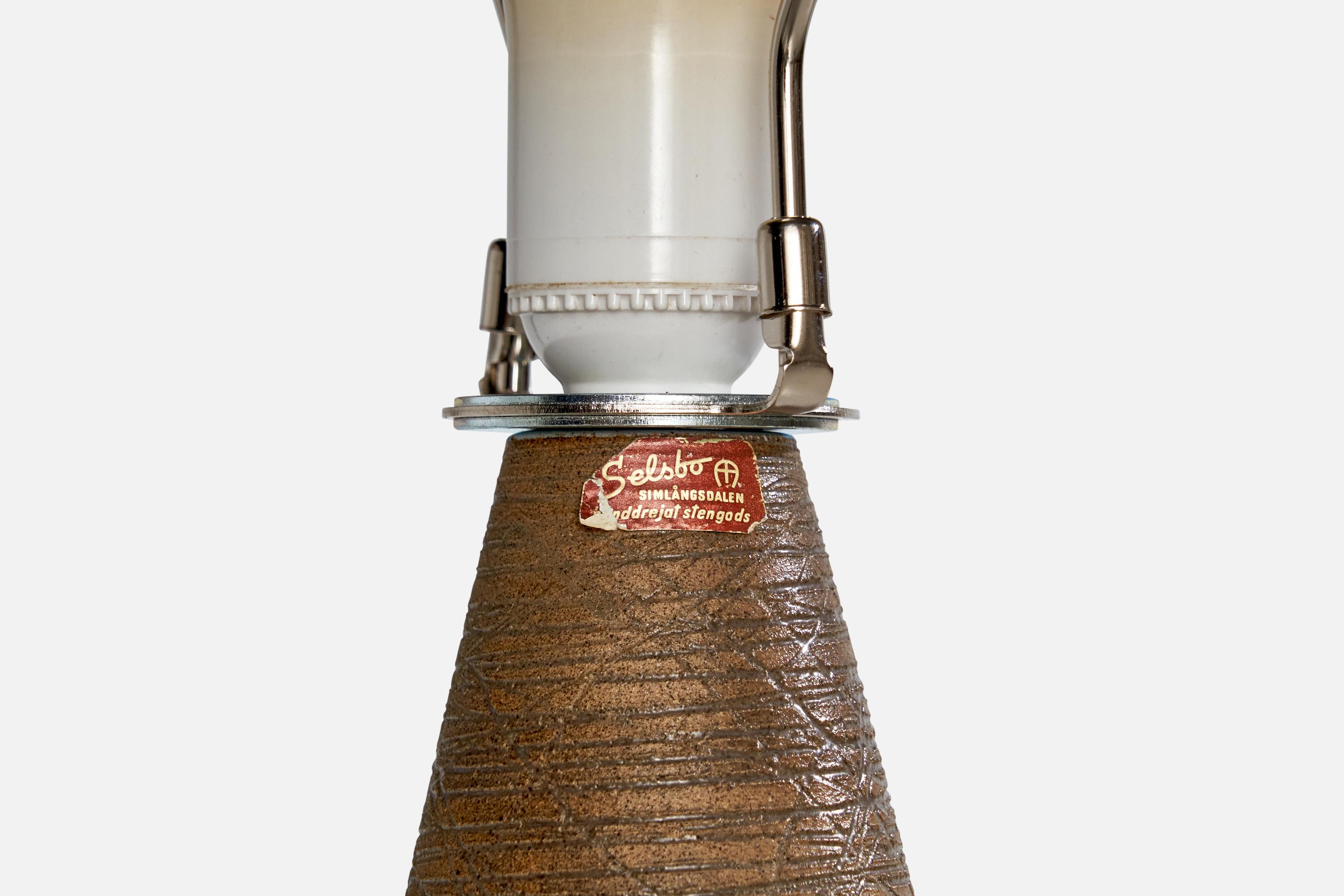 Suédois Lampe de Table Selsbo, Céramique, Suède, Années 1960 en vente