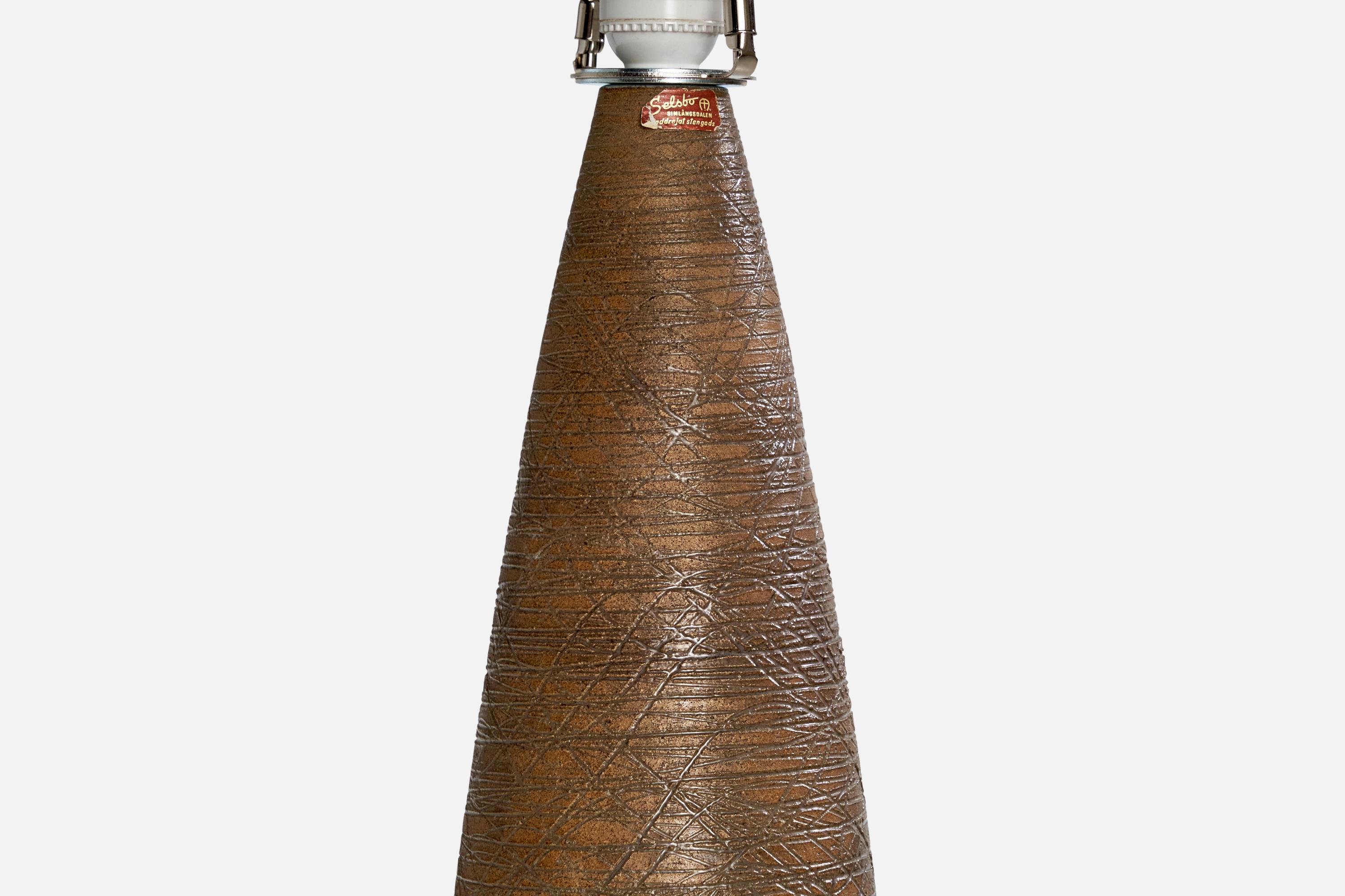 Lampe de Table Selsbo, Céramique, Suède, Années 1960 Bon état - En vente à High Point, NC