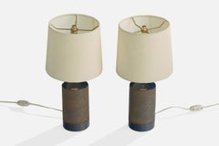 Selsbo, Table Lamps, Stoneware, Sweden, 1960s