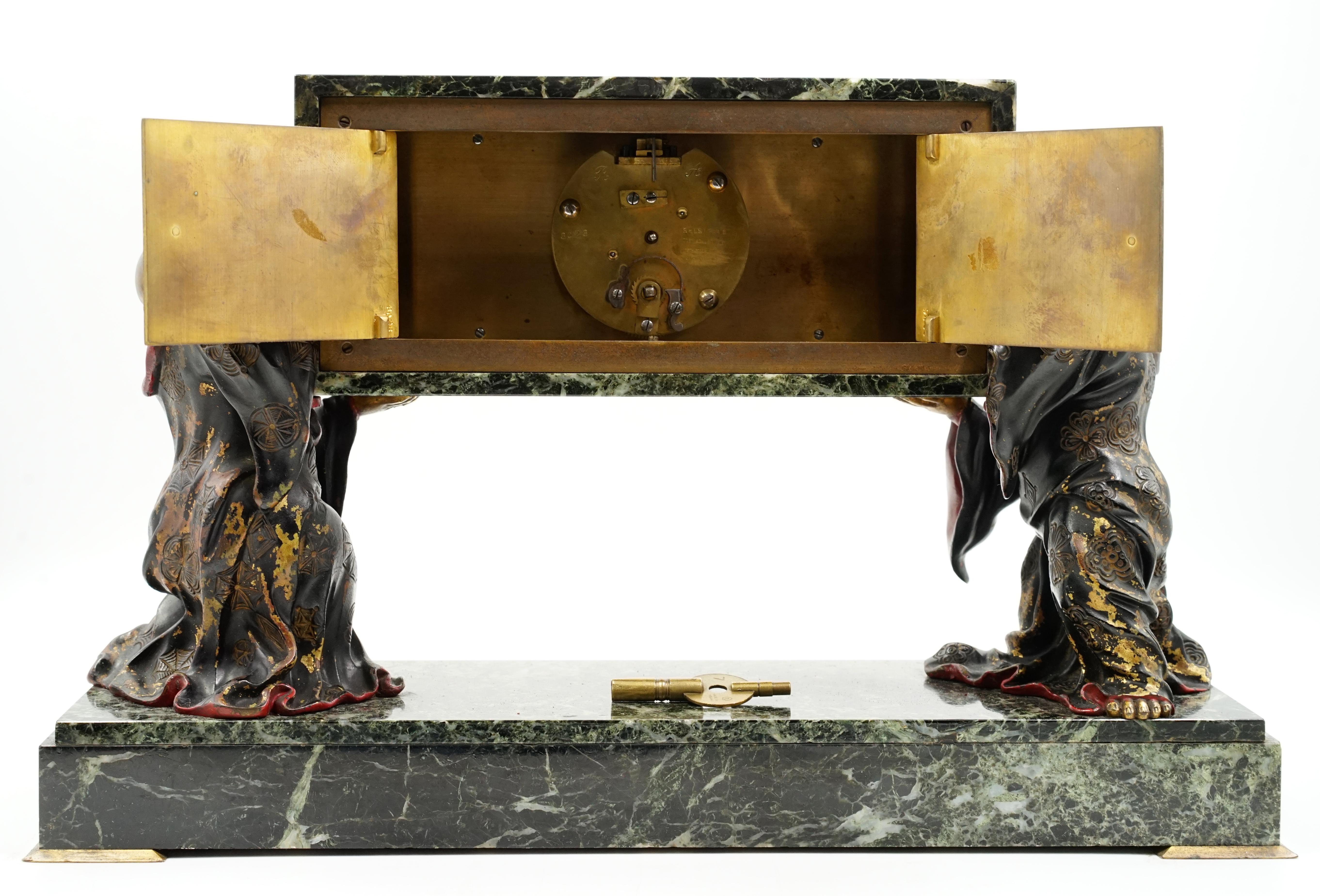 Selsi Paris Art deco table clock For Sale 1