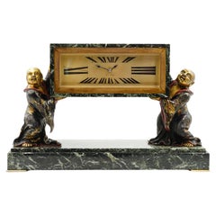 Antique Selsi Paris Art deco table clock