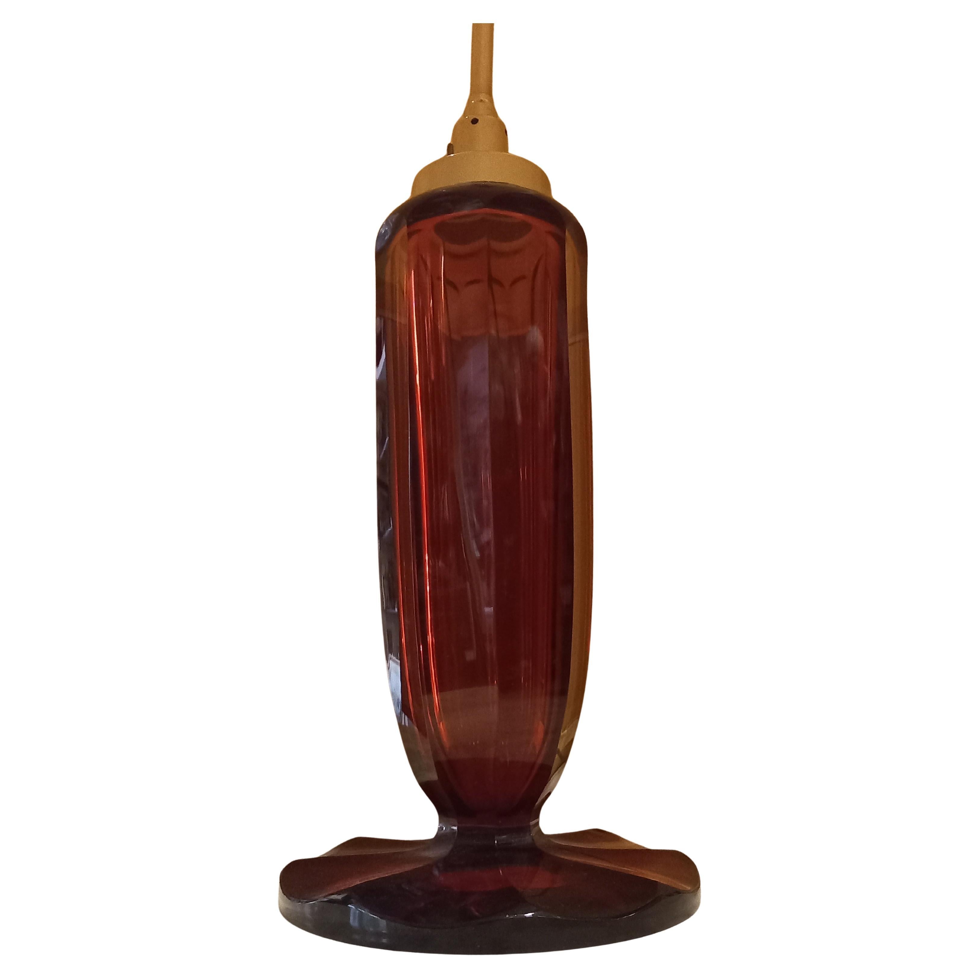 Verre taillé Seltene Art déco Tischlampe WMF en vente