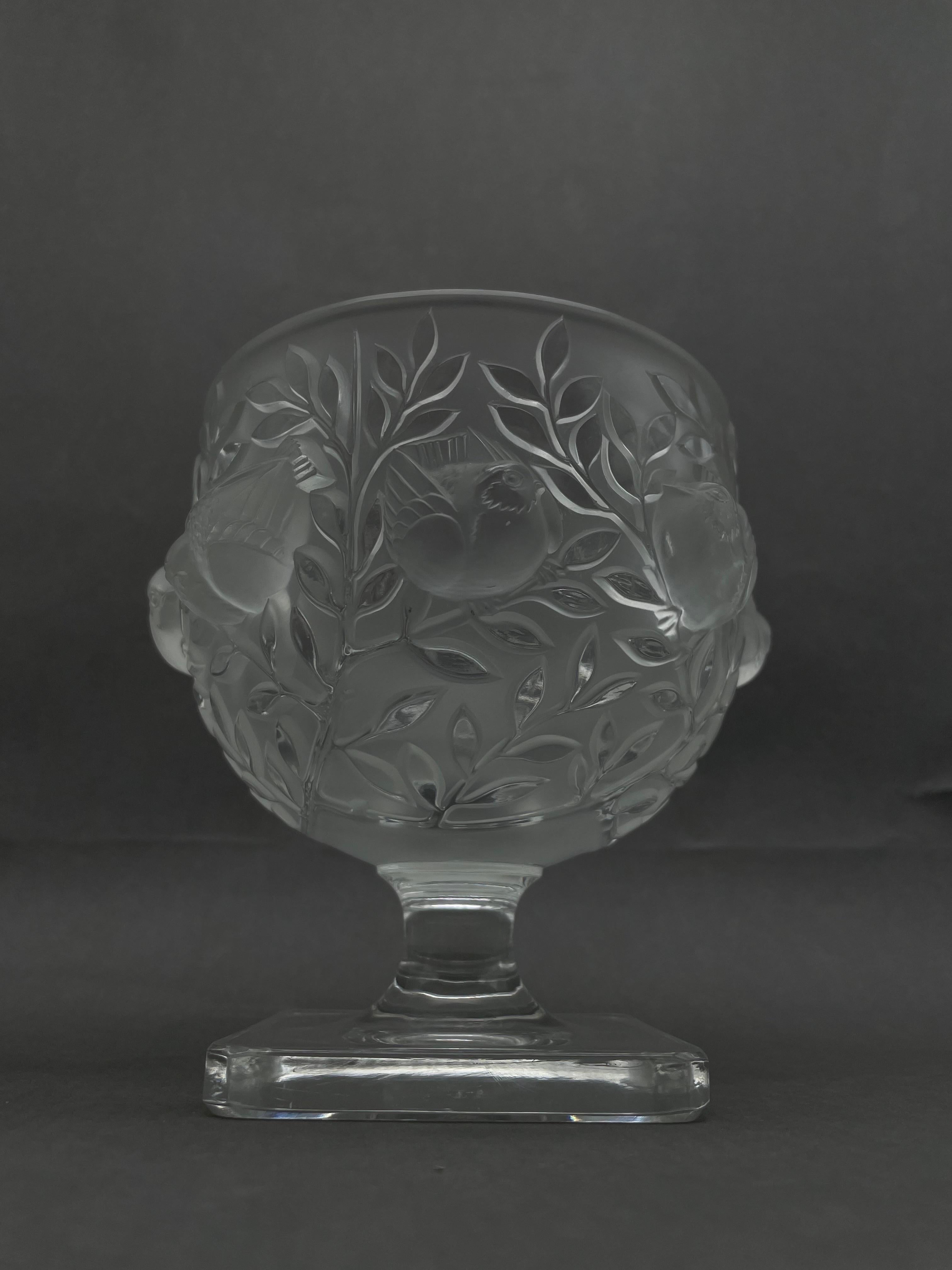 20th Century Seltene Lalique Kristall Pokal/Fußbecher For Sale