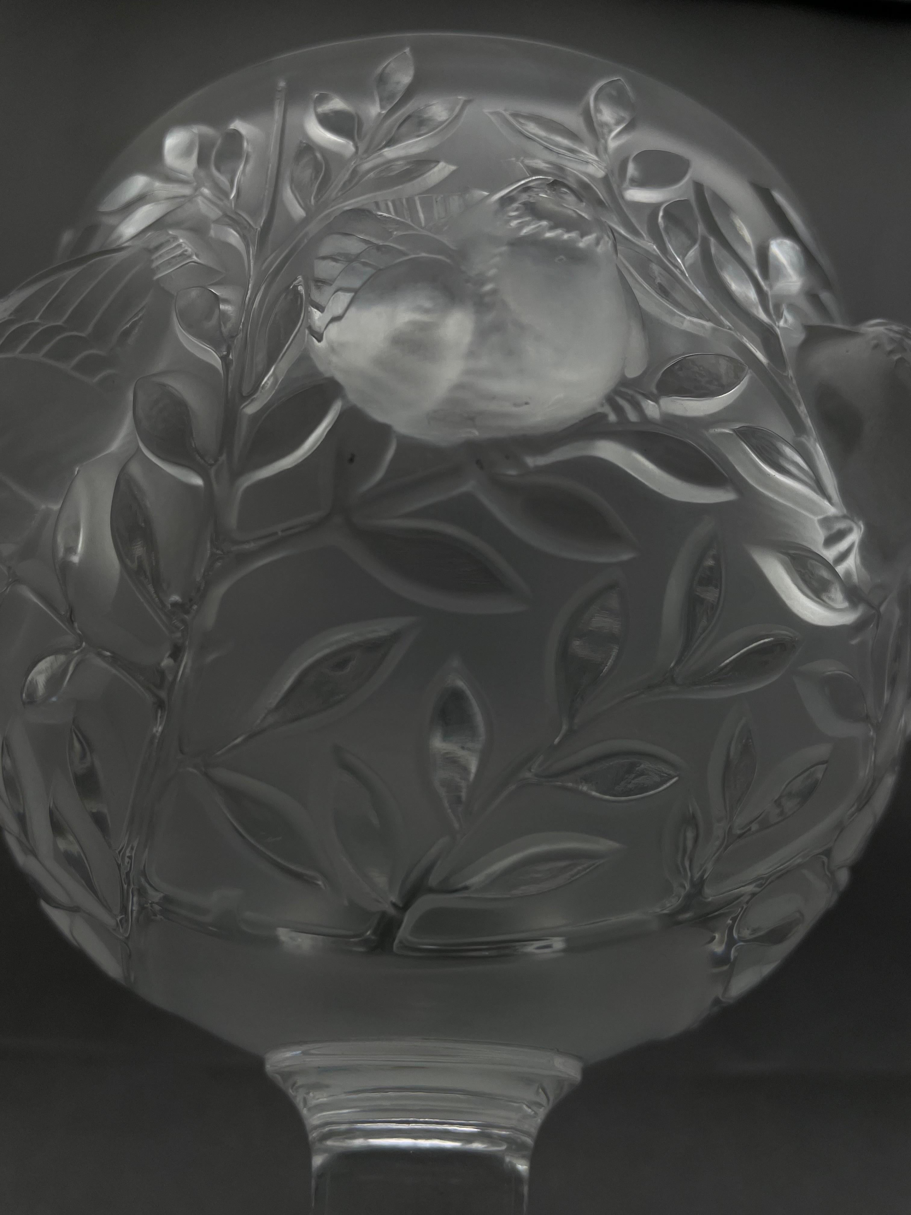 Crystal Seltene Lalique Kristall Pokal/Fußbecher For Sale