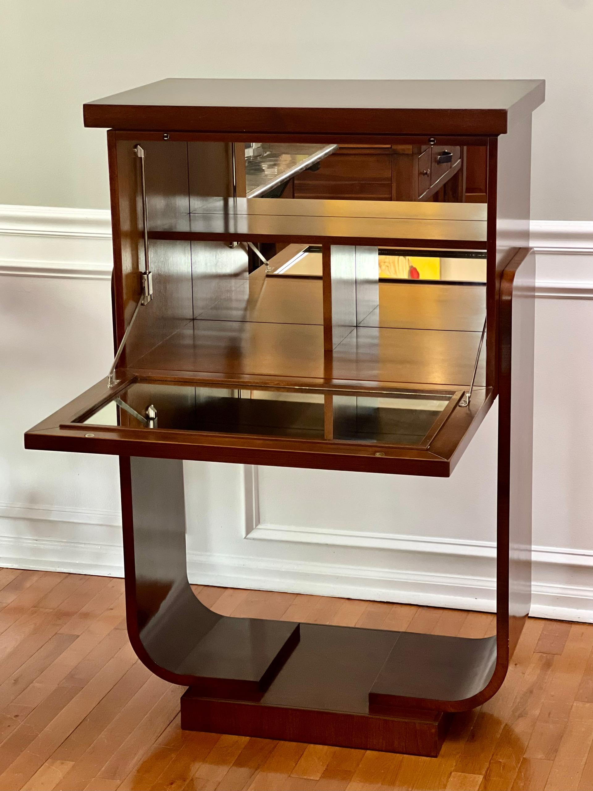 SELVA Italy Art Deco Style Mirrored Bar Cabinet 3