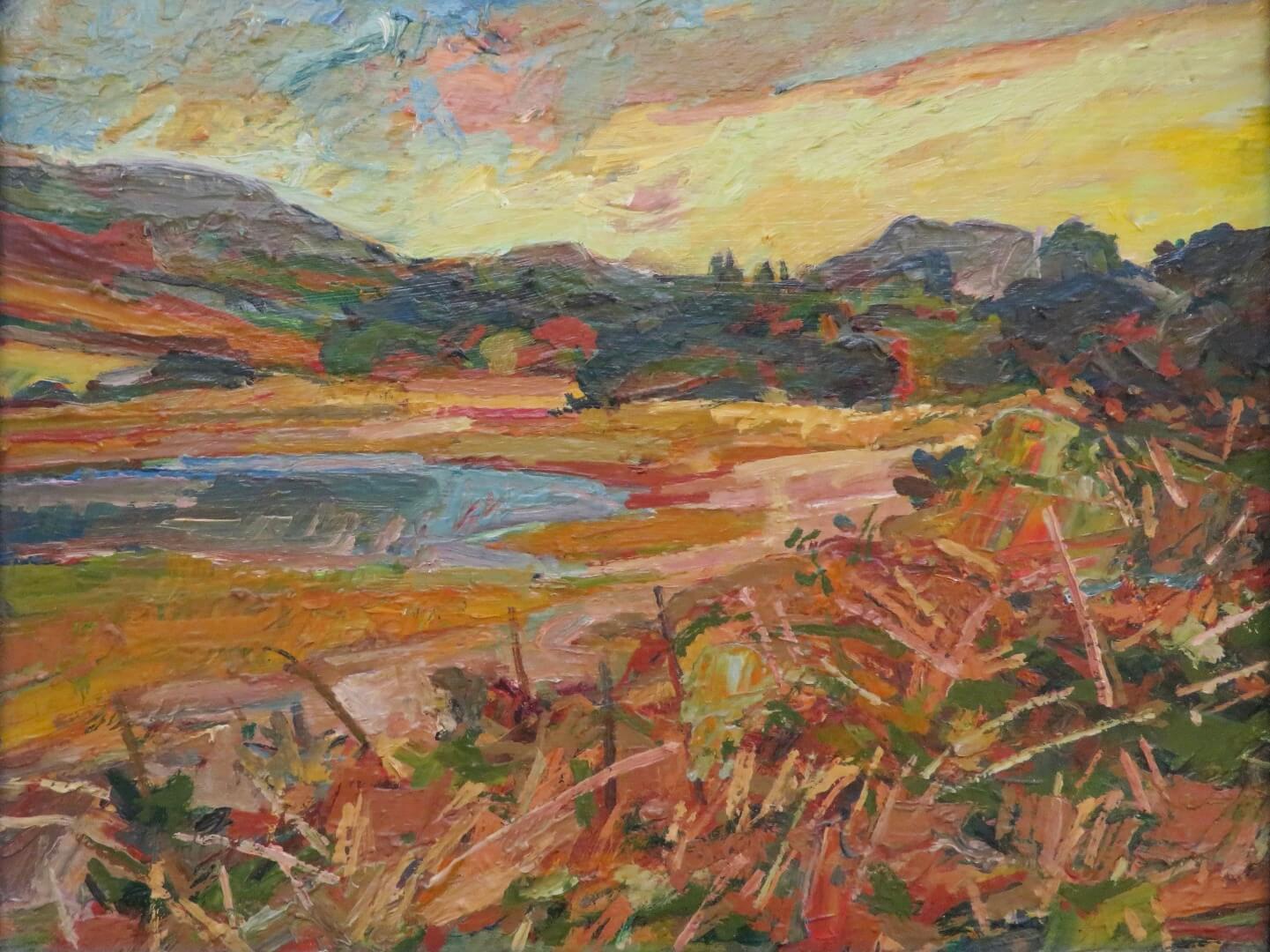 Pintura al óleo original impresionista WELSH ART ANGLESEY de Selwyn Jones RCA 3