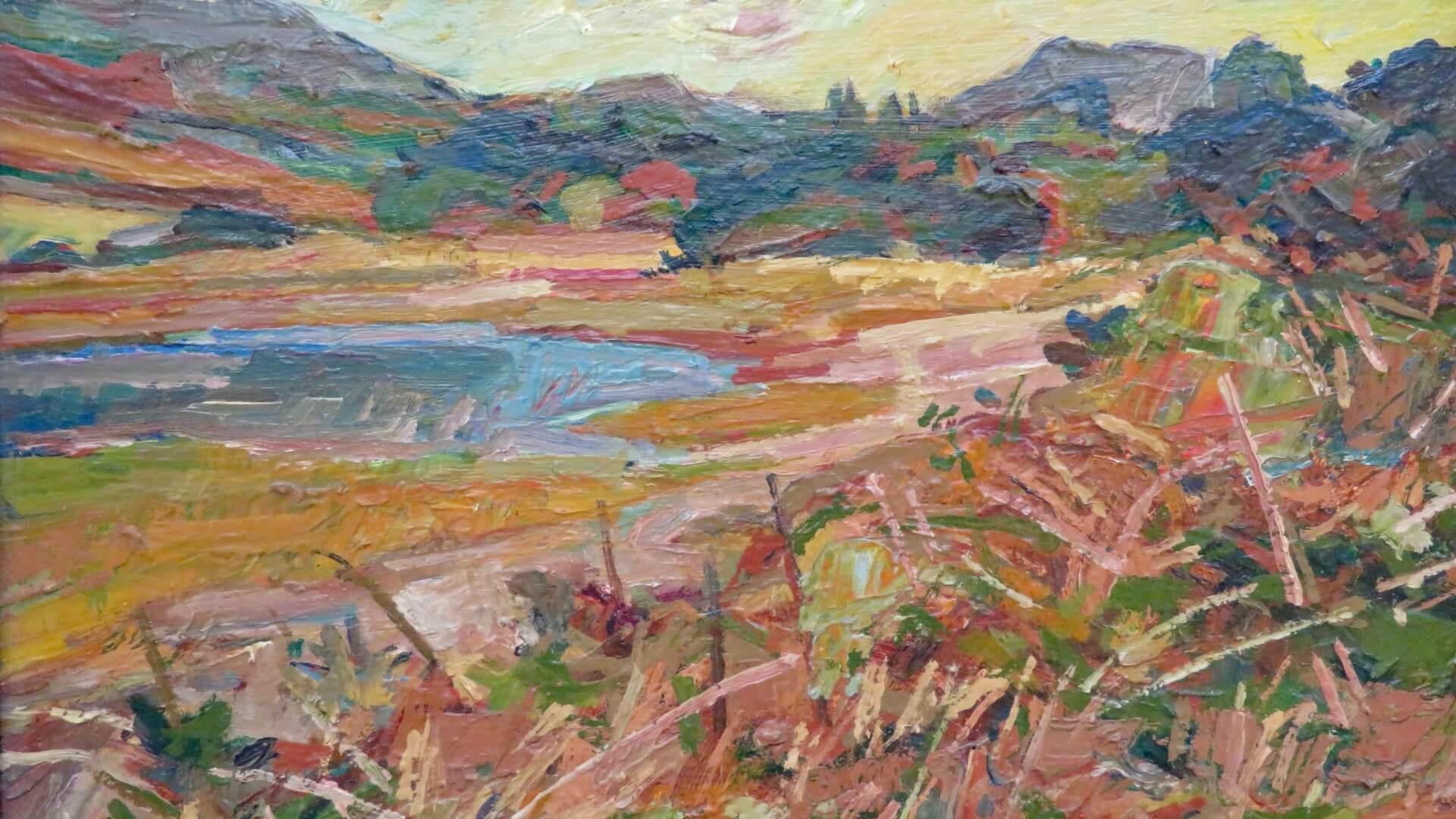 Pintura al óleo original impresionista WELSH ART ANGLESEY de Selwyn Jones RCA 4