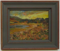Pintura al óleo original impresionista WELSH ART ANGLESEY de Selwyn Jones RCA
