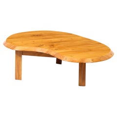 Selz Flaque D'Eau Ulme Couchtisch, Frankreich 1960er Jahre