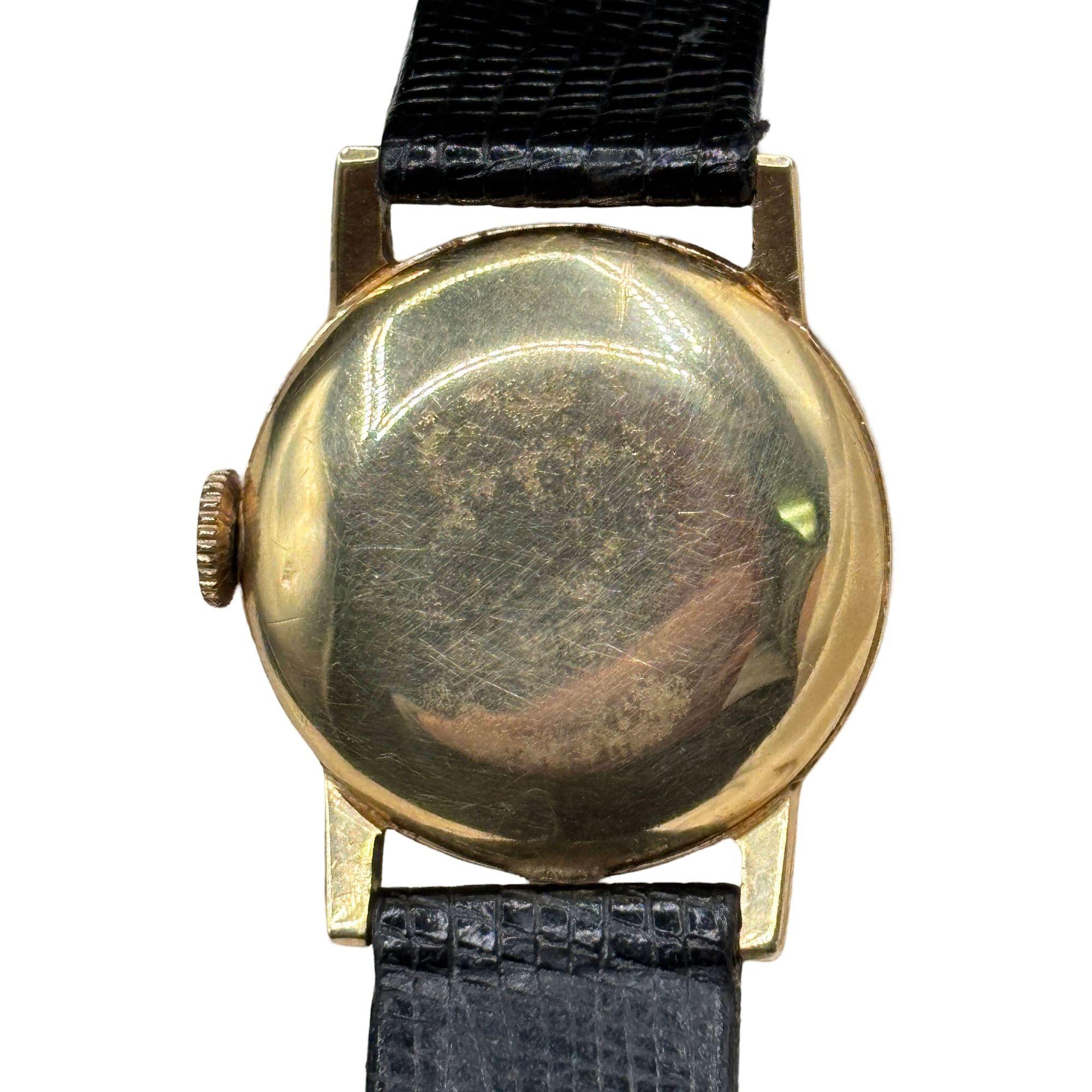 Montre Selza Automatic WWII Military Aviation Pilot Cold Capped Or 14K en vente 7