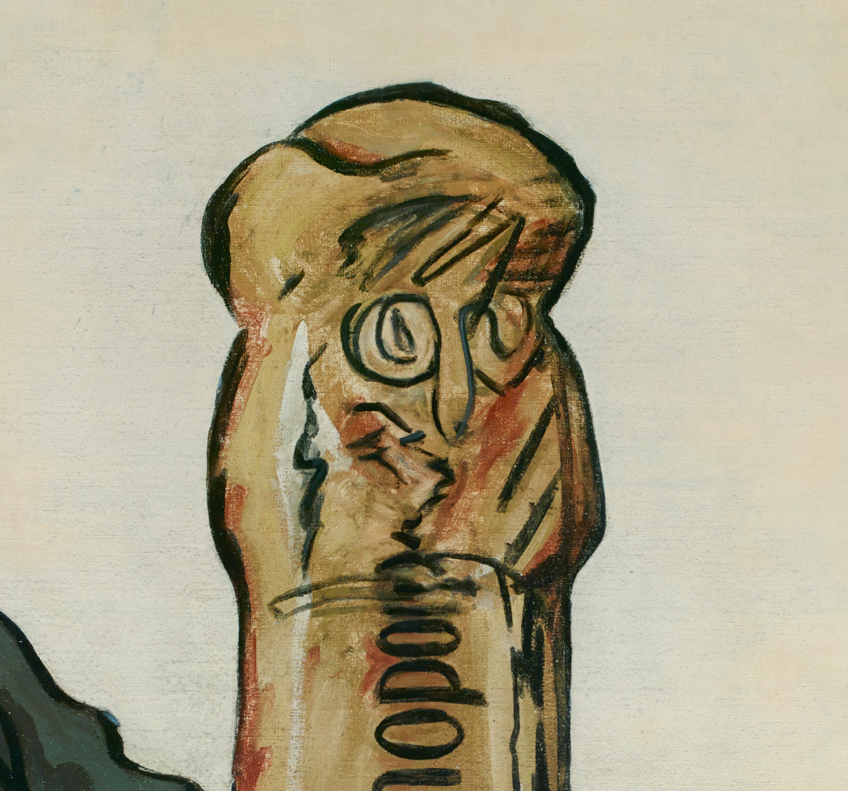 Monumentales Art-déco-Monogramm Ölgemälde auf Leinwand, Champagner-Hidsieck, 1927 (Gemalt) im Angebot